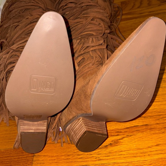 DINGO WOMEN'S WILD CHILD SUEDE FRINGE TALL BOOTS NWOB Size 6.5 - Picture 9 of 9